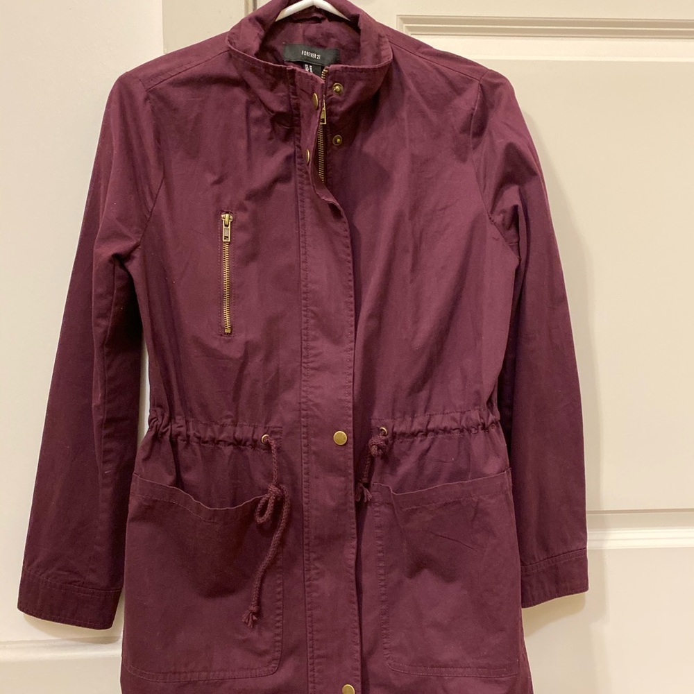 Maroon utility jacket